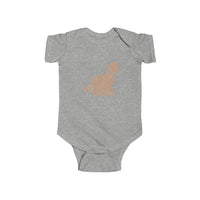 Infant Bodysuit - Orange Dino