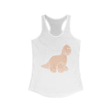 Women's Racerback Tank - Orange Dino