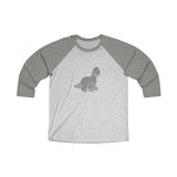 Women's 3/4 Tee - Black Dino