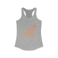 Women's Racerback Tank - Orange Dino