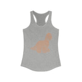 Women's Racerback Tank - Orange Dino