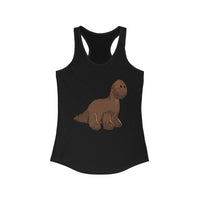 Women's Racerback Tank - Orange Dino