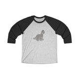 Women's 3/4 Tee - Black Dino