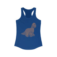 Women's Racerback Tank - Orange Dino